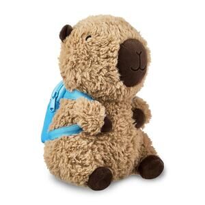 Capybara Plush Toy with Backpack, Brown, 10", by Way To Celebrate